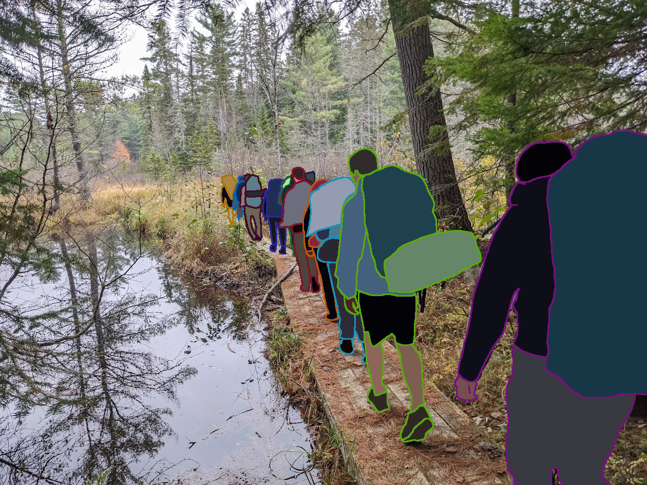 Us hiking inline.